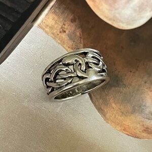 925 sterling silver peacock ring size us:6,7,8,9